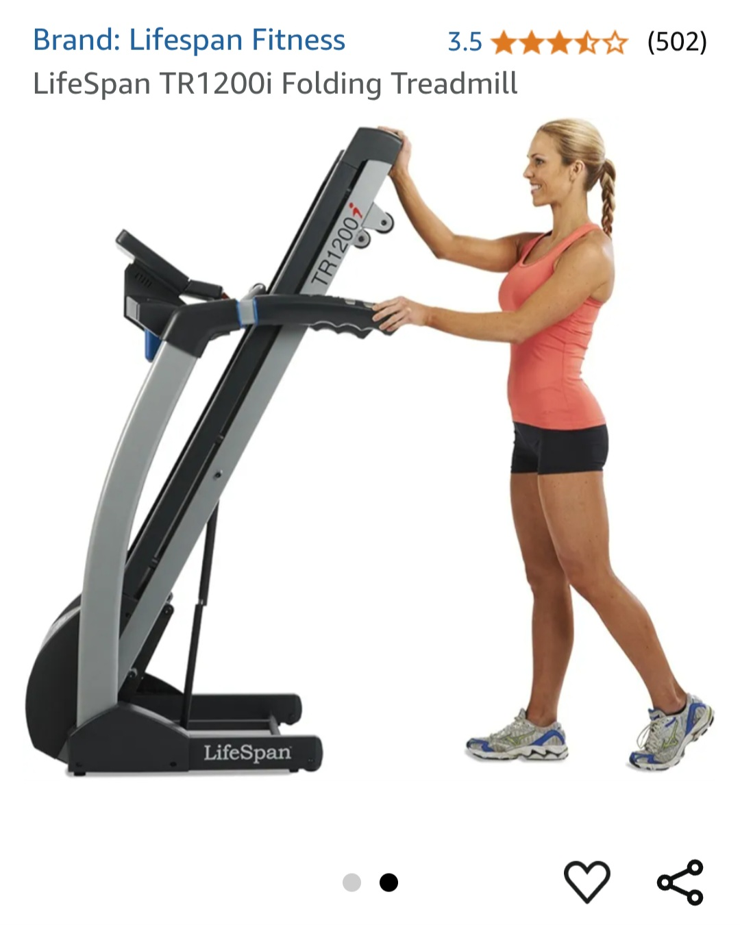 LifeSpan TR1200i Folding Treadmill - photo 2
