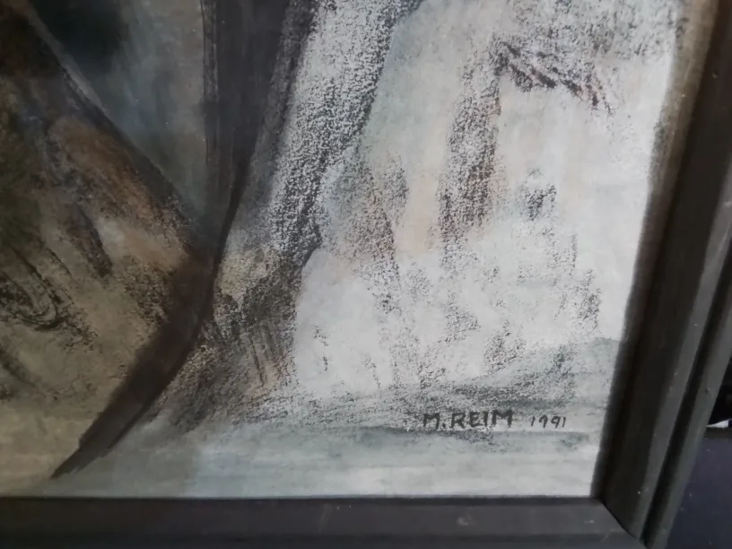 "Tomorrow"Artist Signed Marian Reim 1991 Monoprint On Rice Paper image indicator(4)