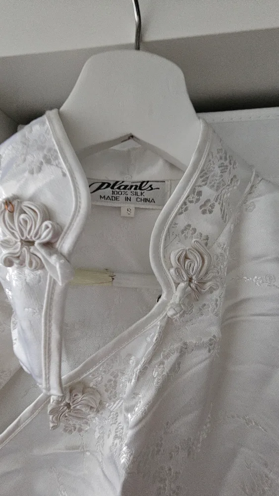 White Silk Cheongsam Dress, Small image indicator(3)