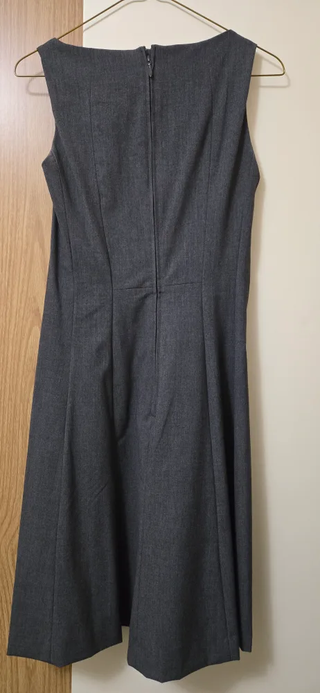 Grey Sleeveless A-Line Dress image indicator(2)