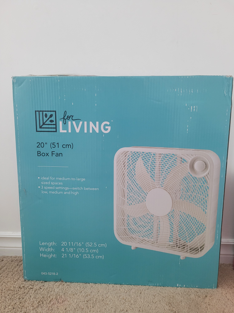 20" for Living Box Fan - New in Box