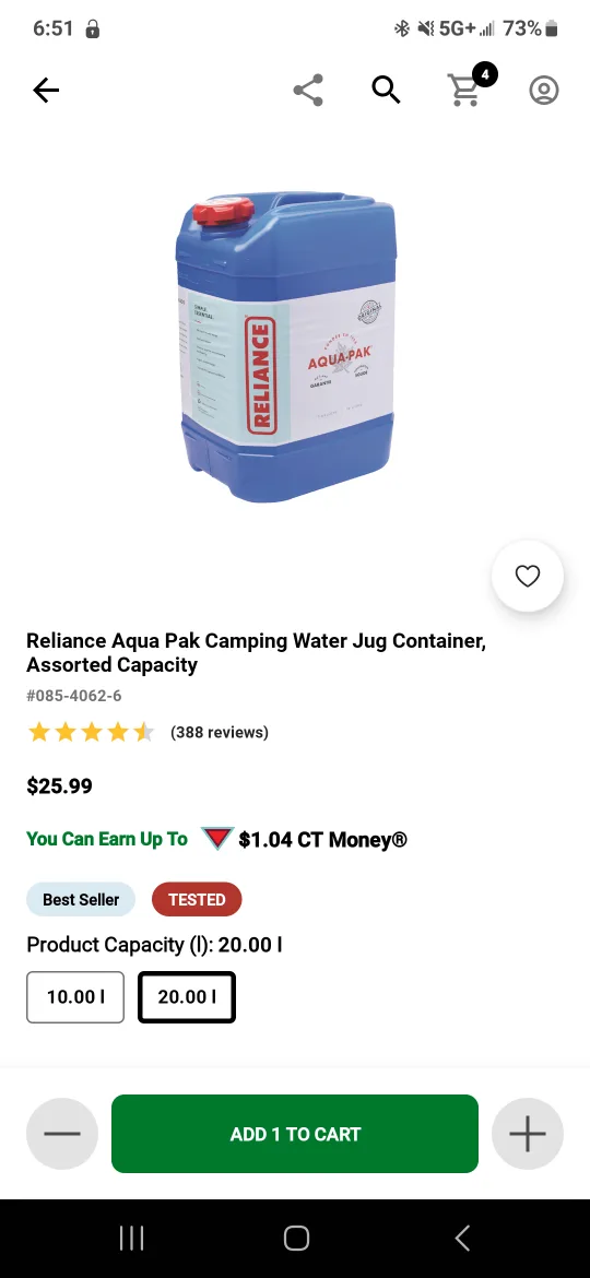 💚 Reliance Aqua Pak Camping Water Jug image indicator(2)