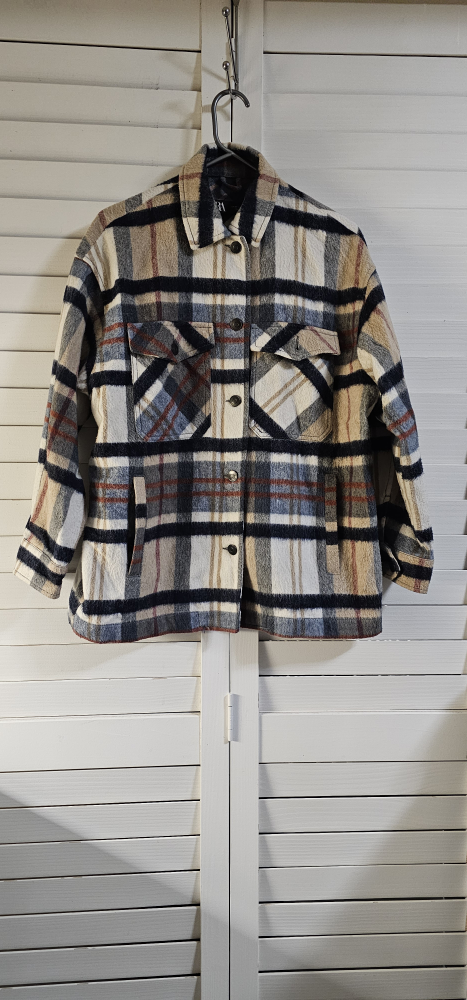 Zara Flannel Shirt Jacket - Size XS