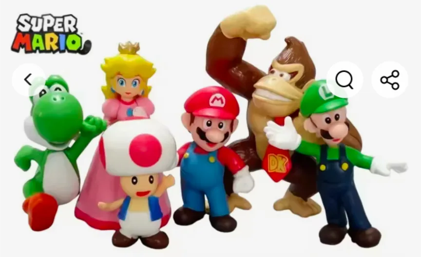 Super Mario Character Figurines - 6 Pack image indicator(2)