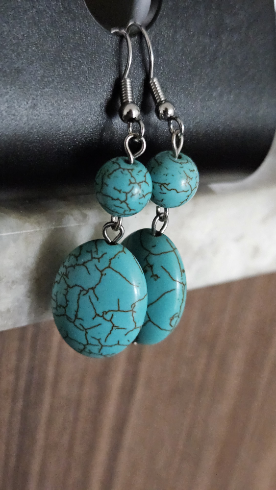 NEGOTIABLE - New Turquoise Statement Earrings