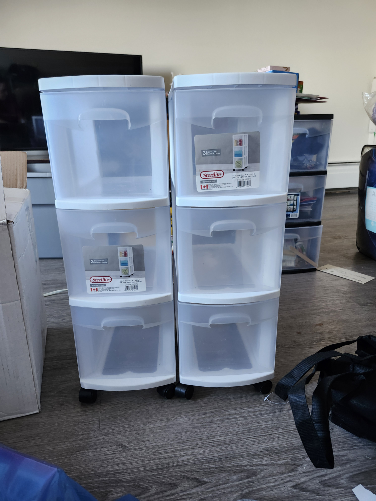 Sterilite 3-Drawer Rolling Cart (2-pack)