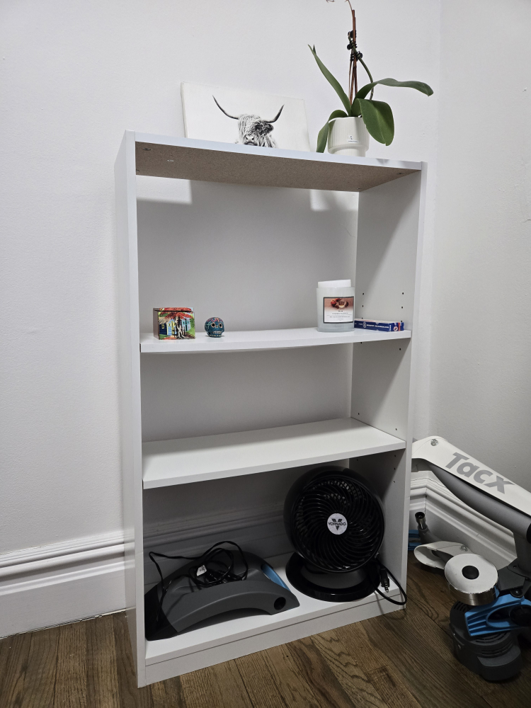 White 3-Shelf Bookcase - photo 3