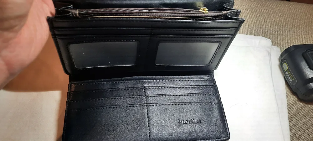 Bosalina Black and Grey Snake Skin Wallet image indicator(2)