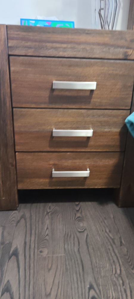 Dark Brown Wooden Bedroom Set - photo 4