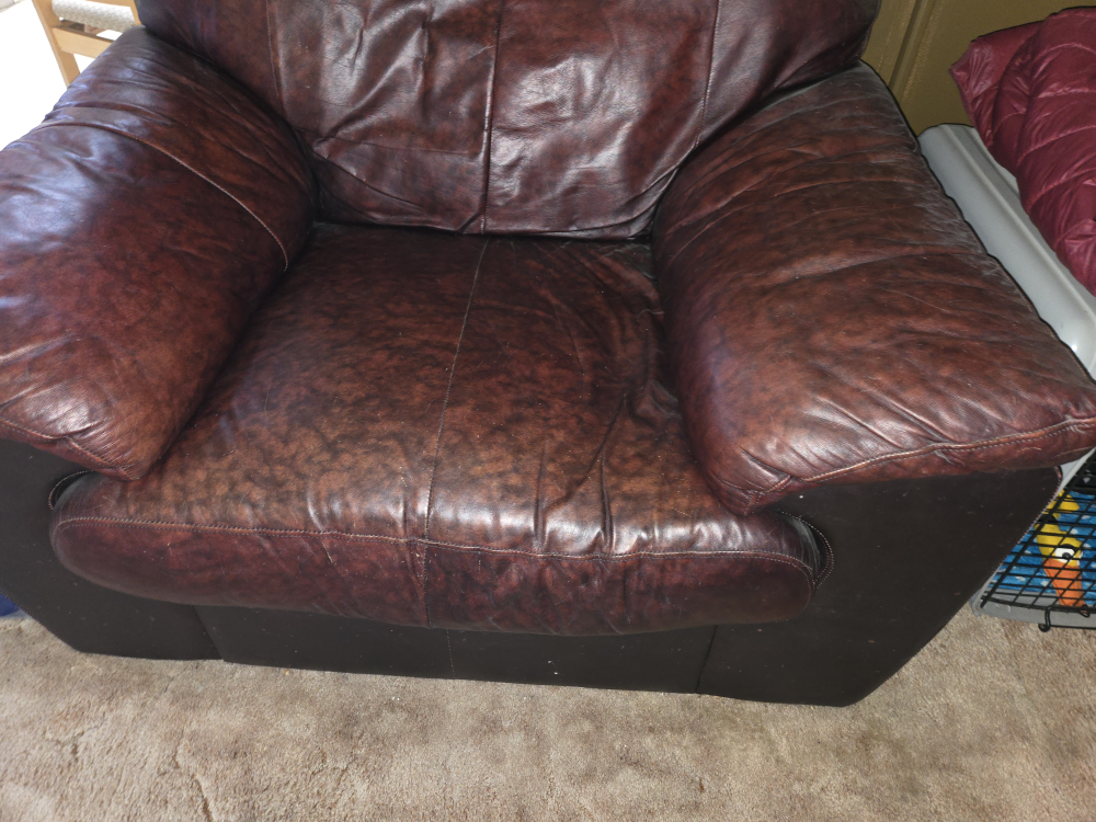 Dark Brown Leather Recliner Chair