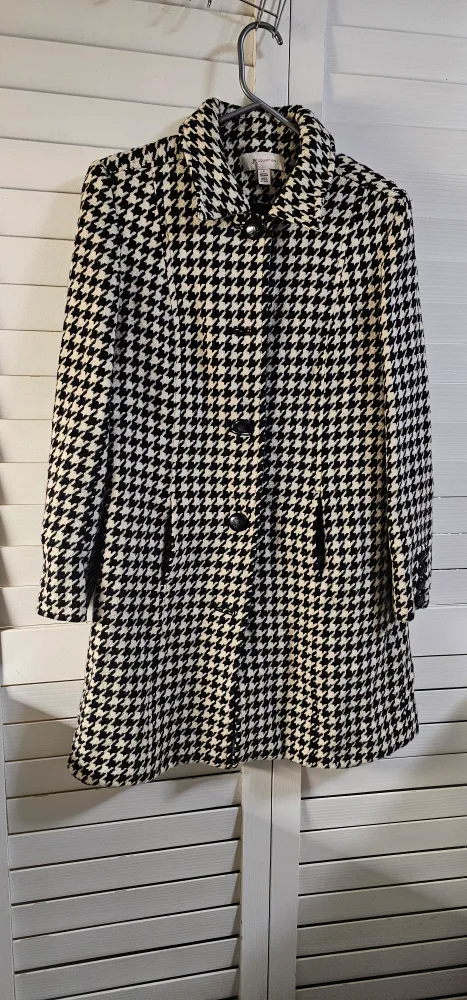 JM Collection Women's Houndstooth Coat Size M image indicator(3)