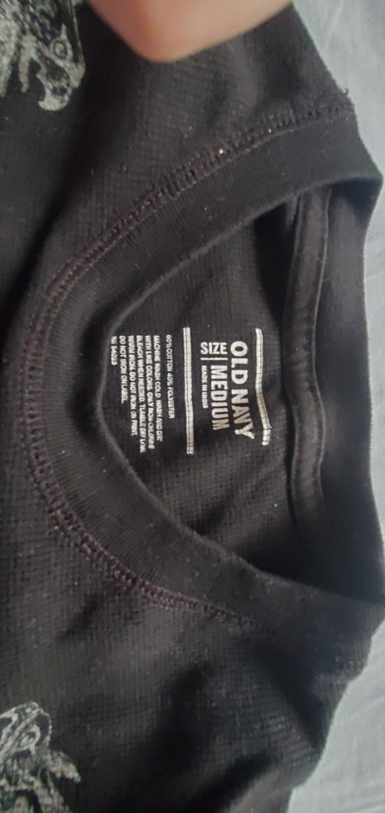 Old Navy Men's Black Long Sleeve Thermal Shirt - Size Medium - photo 2