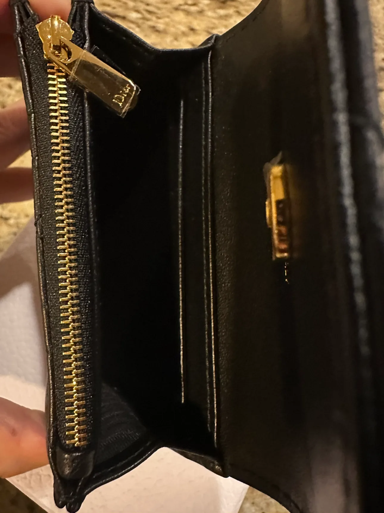 Brand New Dior Black Lambskin Jolie Glycine Wallet image indicator(6)