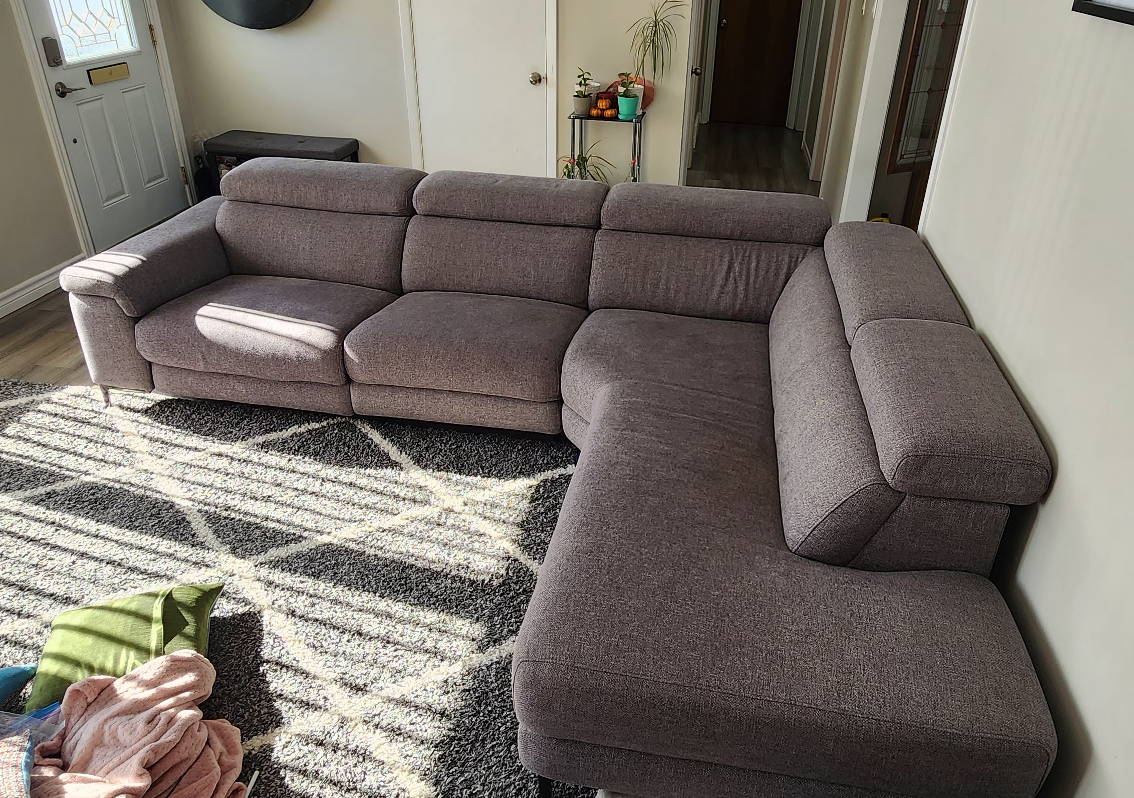 Grey Reclining Sectional Sofa - photo 4