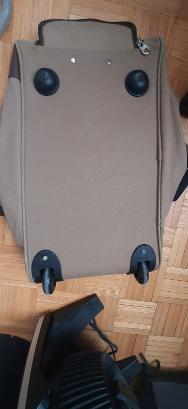 Tan Rolling Duffle Bag