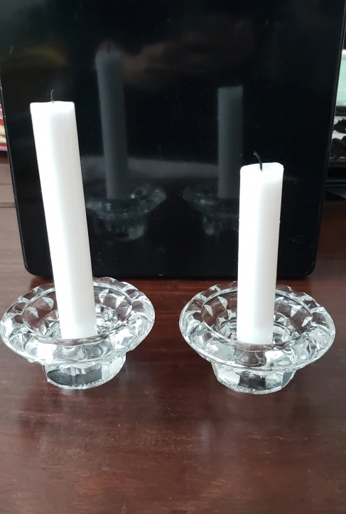 Pair of Crystal Candle Holders - photo 2