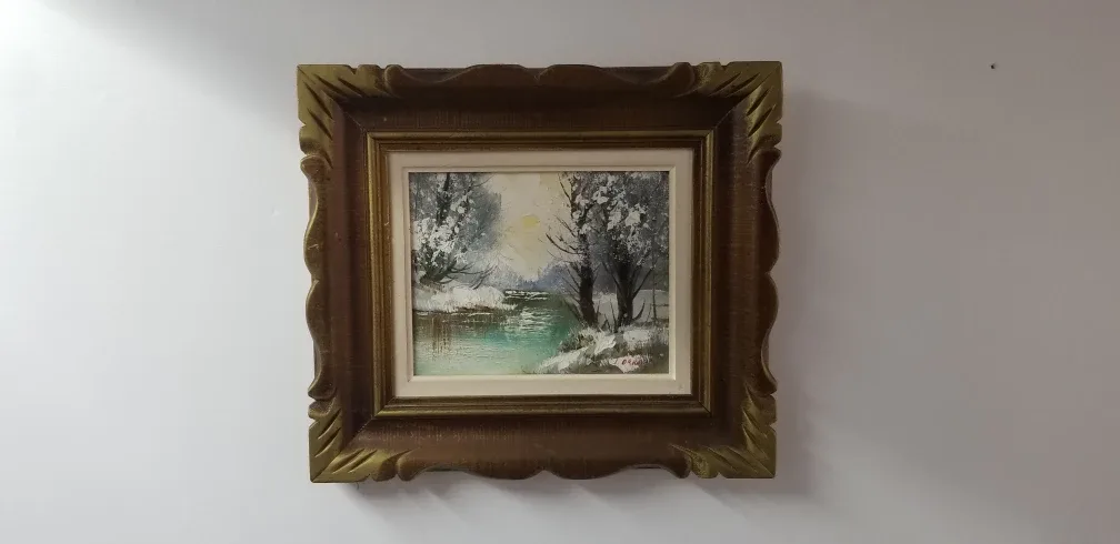 Framed landscape painting by L. Orso image indicator(3)