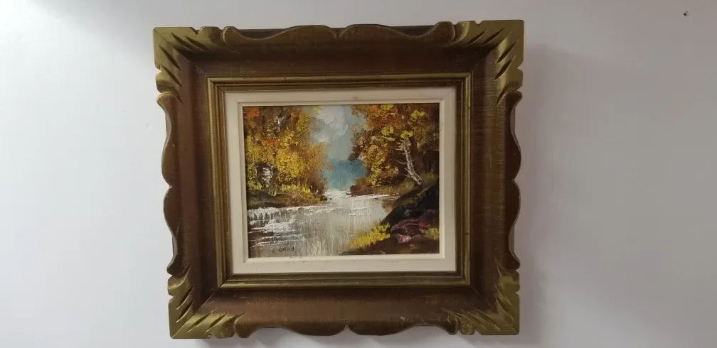 Framed landscape painting by L. Orso image indicator(6)