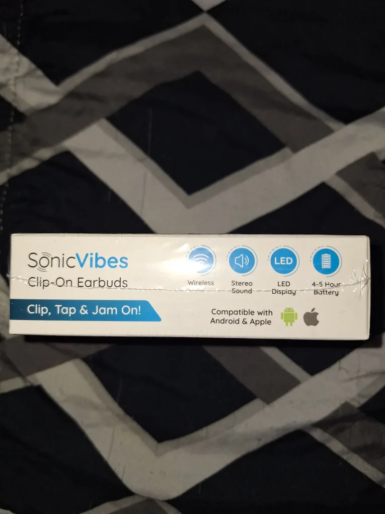 SonicVibes Clip-On Earbuds - Brand New! image indicator(2)