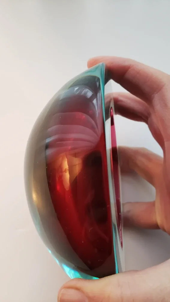 Mid-Century Modern Glass geode Decorative Bowl image indicator(3)