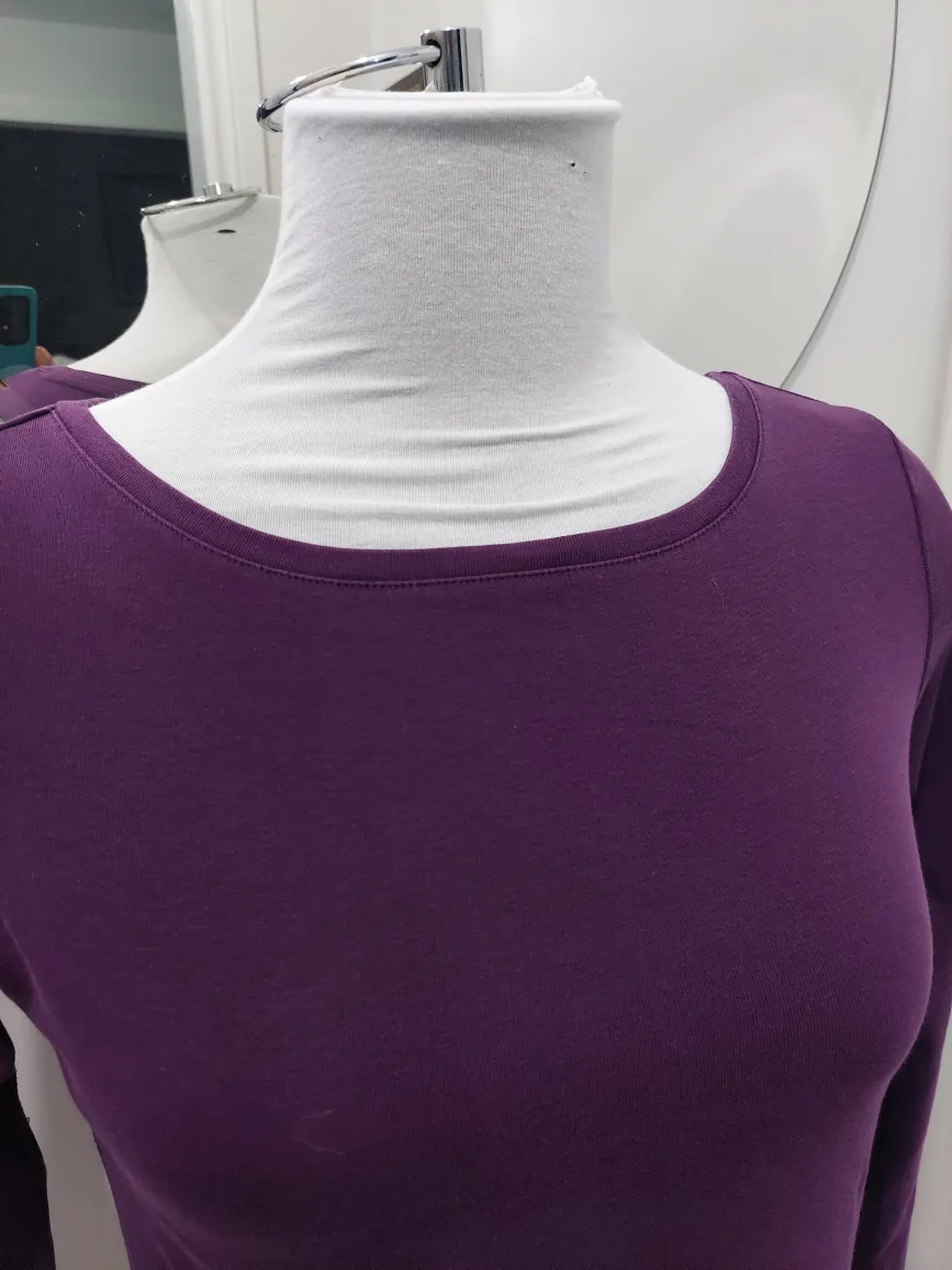 Ellen Tracy Long Sleeve T-Shirt - Purple, Size M image indicator(2)