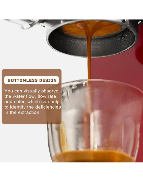 51mm Bottomless Portafilter with Wooden Handle image indicator(5)