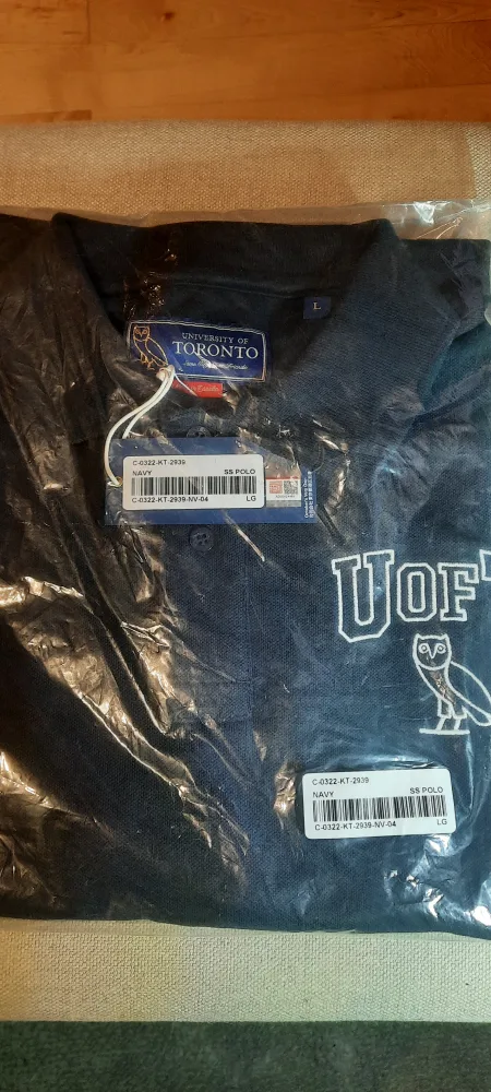 OVO University of Toronto Polo Shirt - Size Large - Navy image indicator(2)