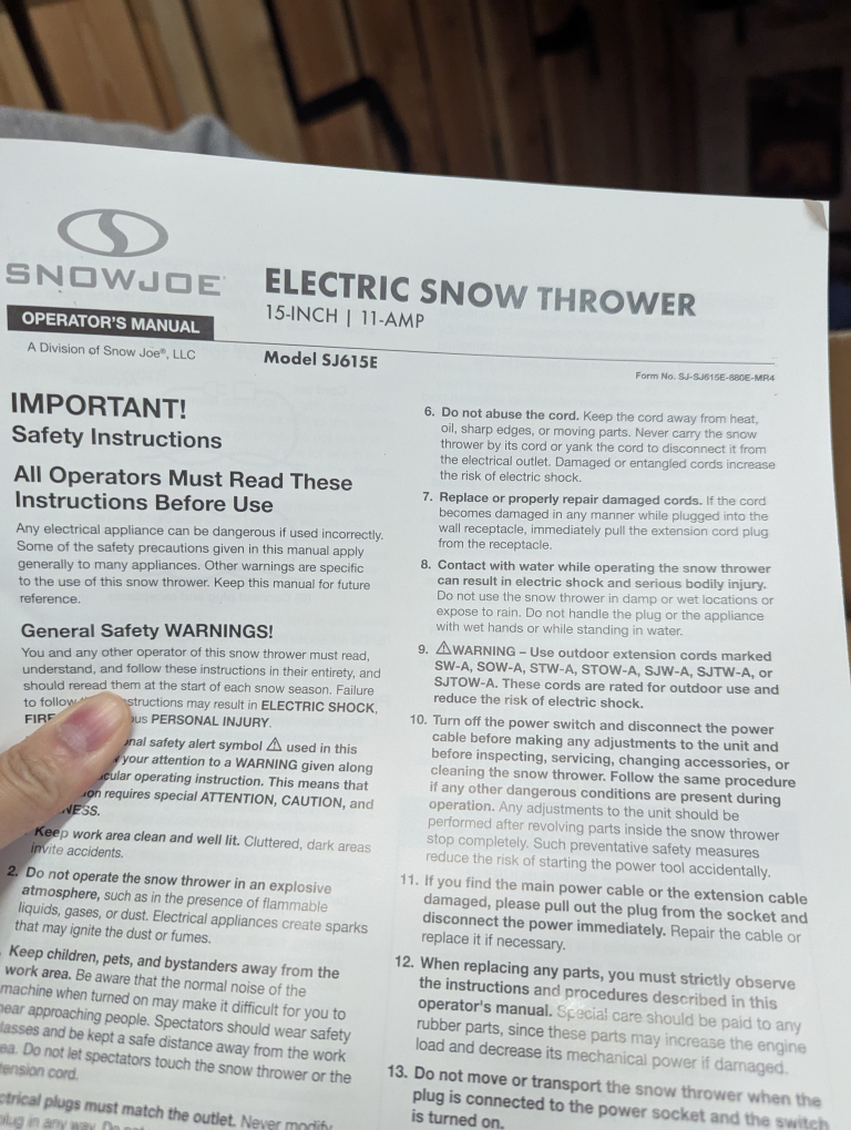 Snow Joe Electric Snow Thrower - photo 2