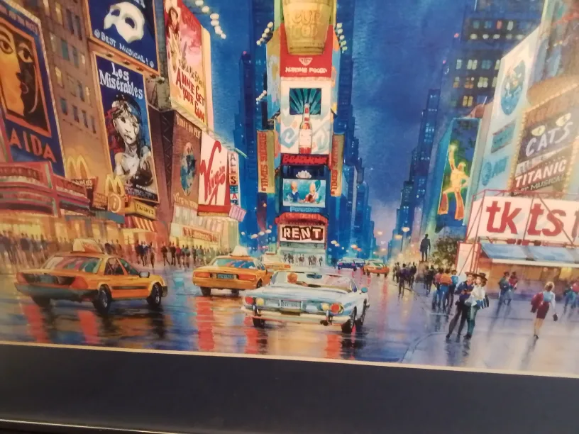 Framed Vibrant Times Square New York Art Print💚 image indicator(5)