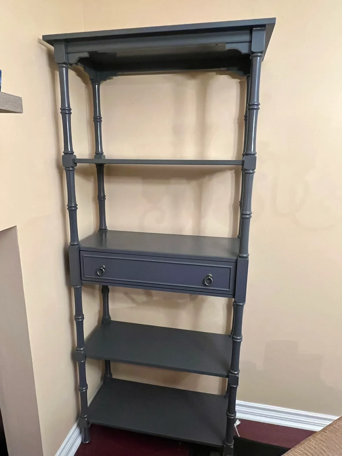 Grey Bookshelf With Drawer image indicator(2)