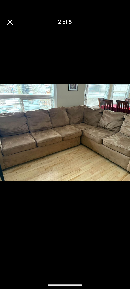 Brown Sectional Sofa - photo 4