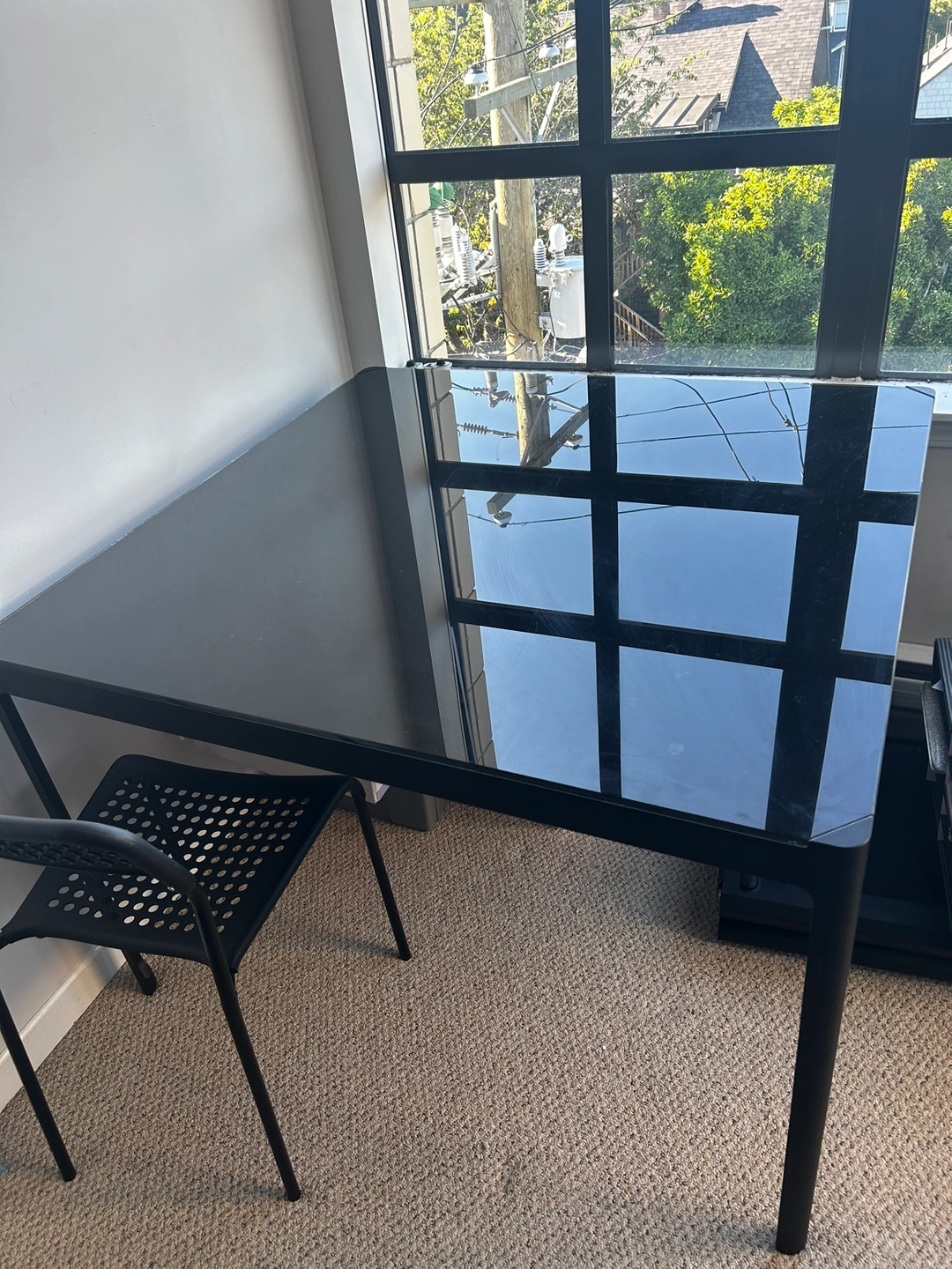 Black Glass Table