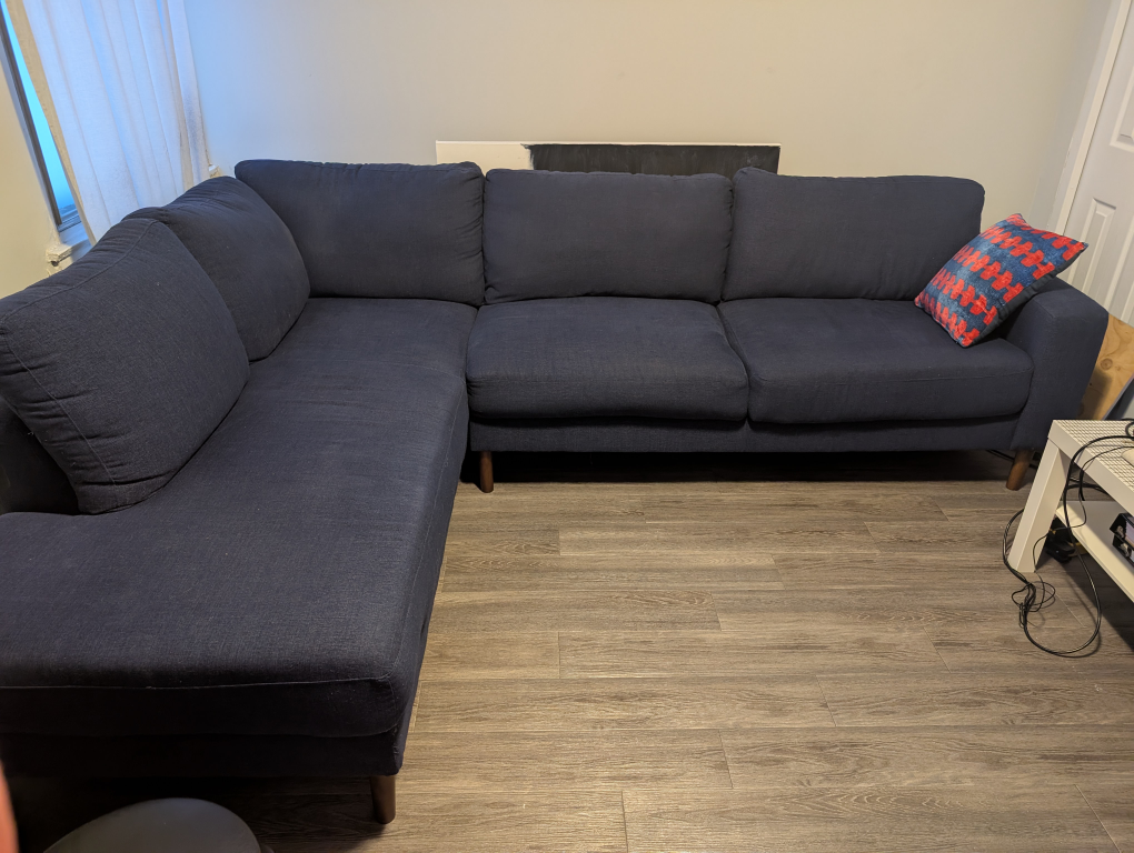 Navy Blue Sectional Sofa - photo 4