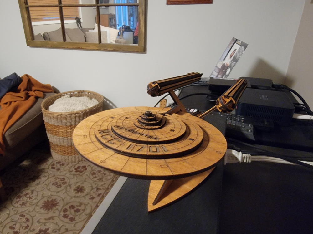 USS Enterprise NCC-1701 Laser Cut Wooden Model Kit - photo 2