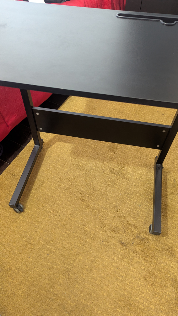 Adjustable Mobile Side Table/Desk - Black - photo 3