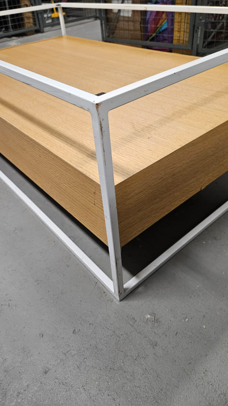 Coffee Table with Glass Top and Storage - photo 2