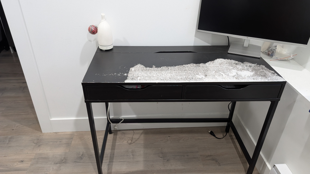 Black Desk with Two Drawers