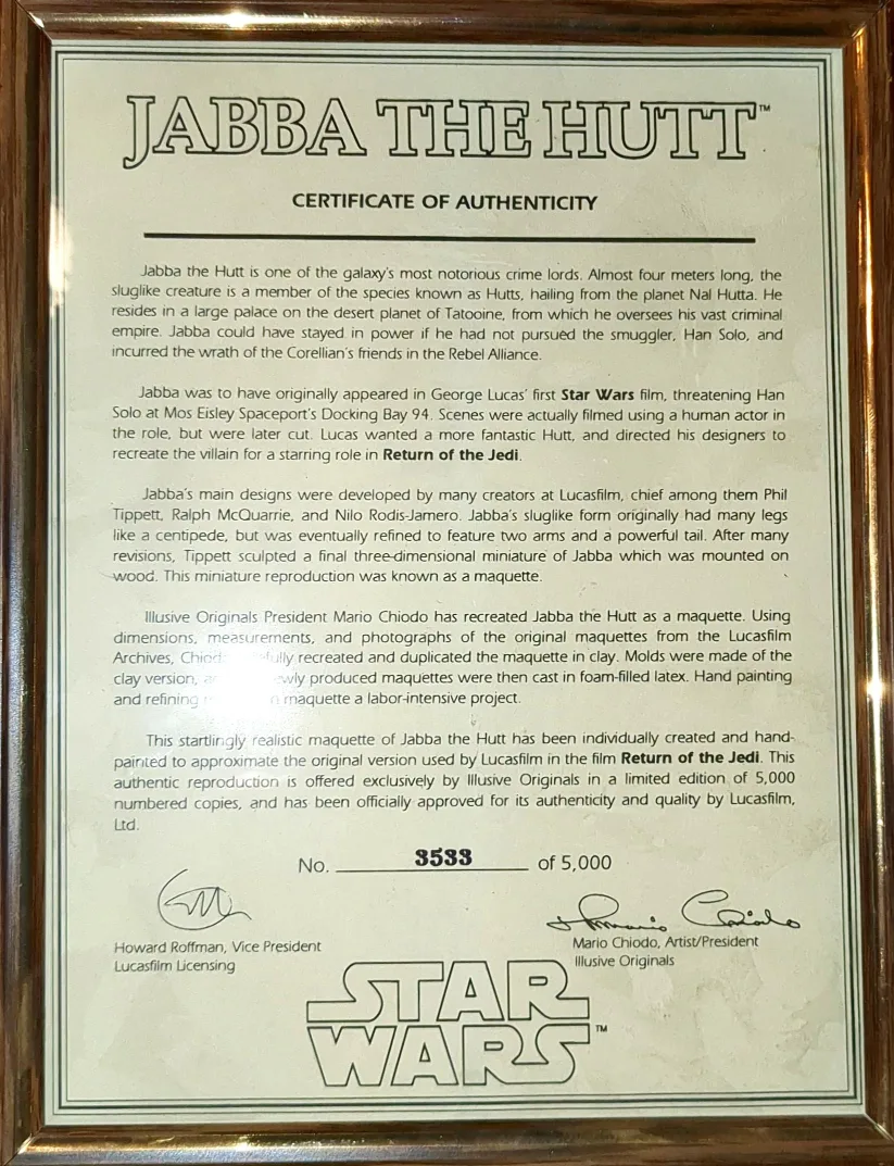 RARE - Jabba the Hutt - Star Wars Return of the Jedi - OBO image indicator(4)