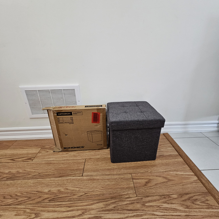 SONGMICS Storage Ottoman - Dark Grey
