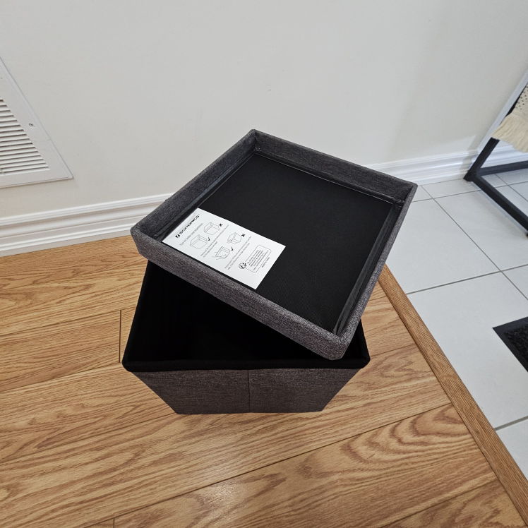 SONGMICS Storage Ottoman - Dark Grey - photo 3
