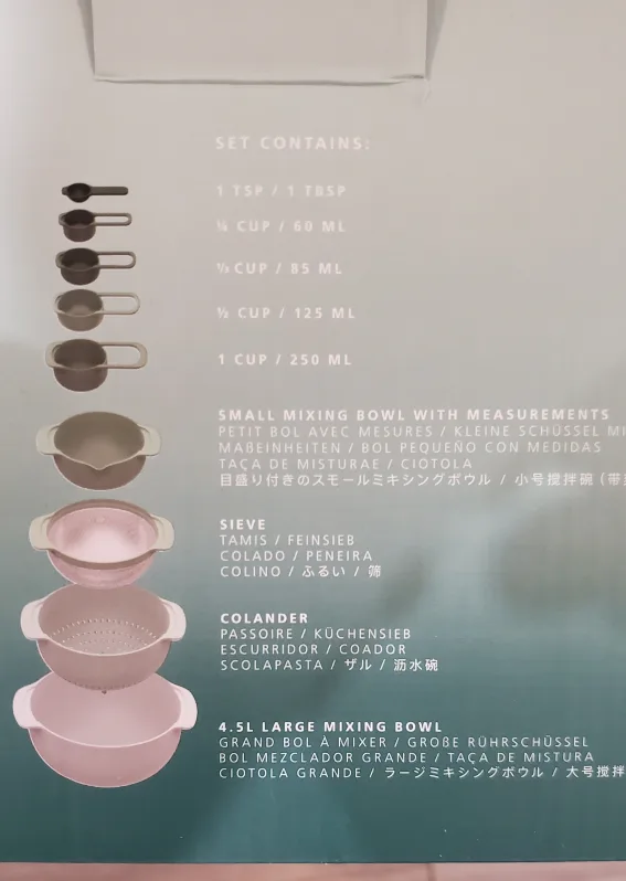 Joseph Joseph 9-Piece Compact  Mixing Bowl and Measuring Cup Set image indicator(2)