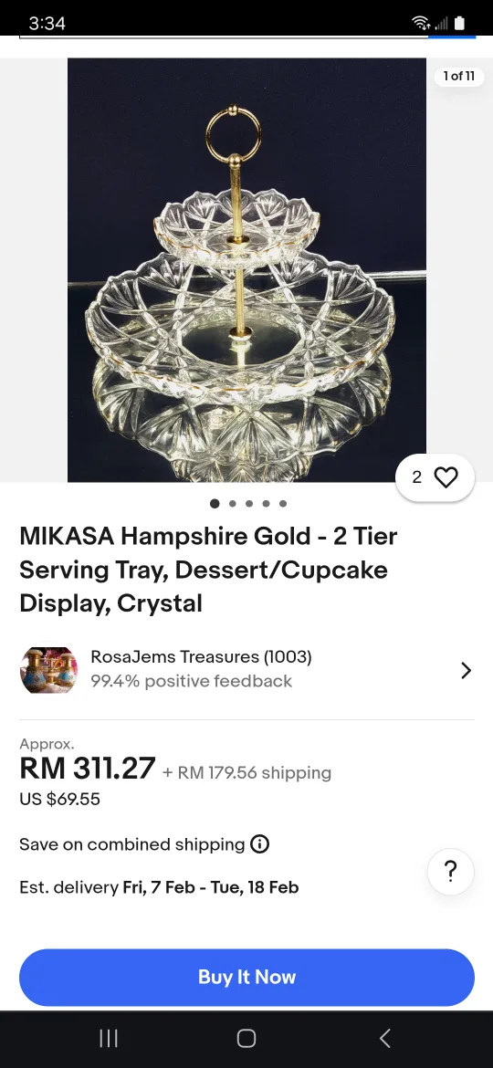 Two-Tier Crystal Serving Stand image indicator(6)