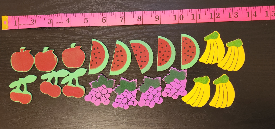 Foam fruit pieces lot
