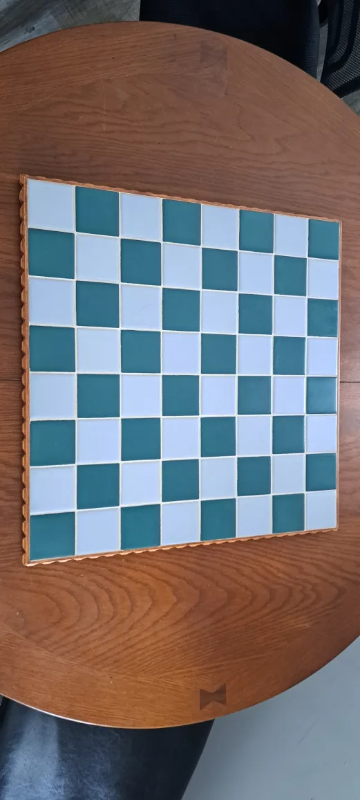 Vintage Tile Handcrafted Chessboard/checkers Game Board image indicator(2)