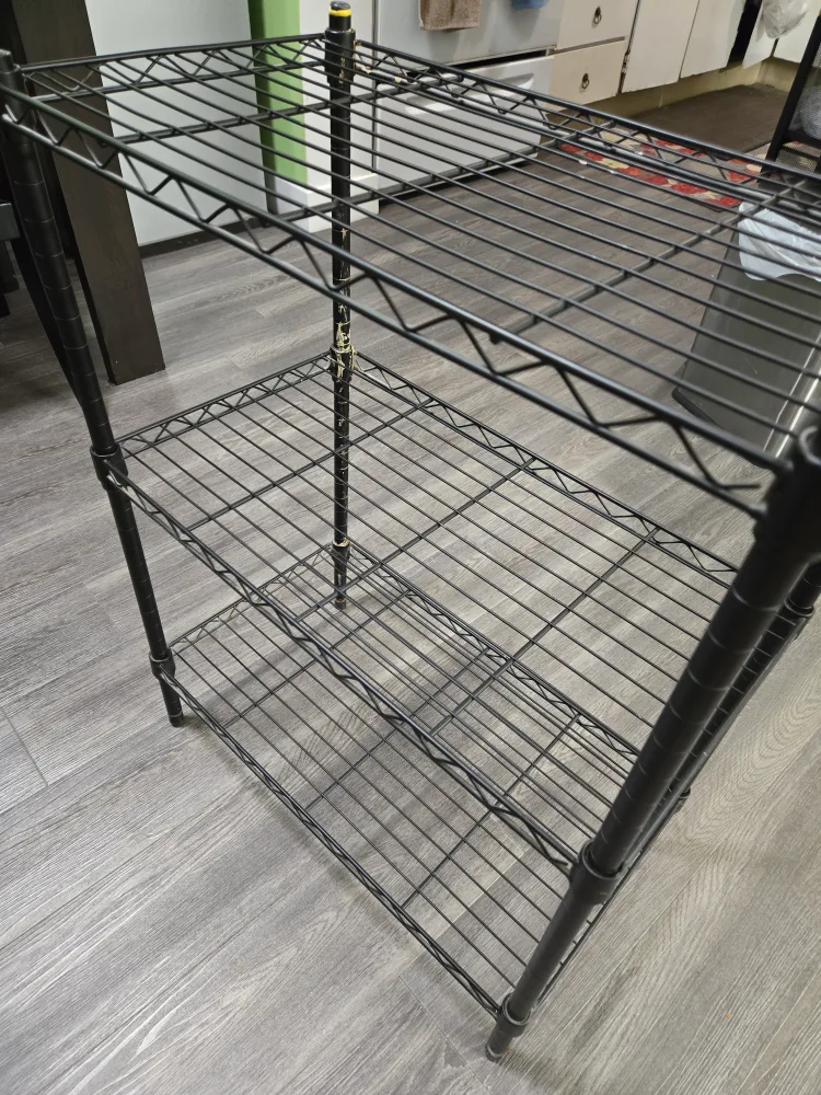 Black 3-Tier Wire Shelving Unit image indicator(2)