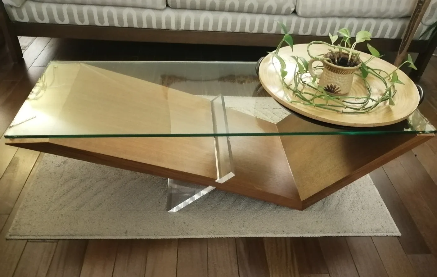 Modern Glass Top Coffee Table thumbnail