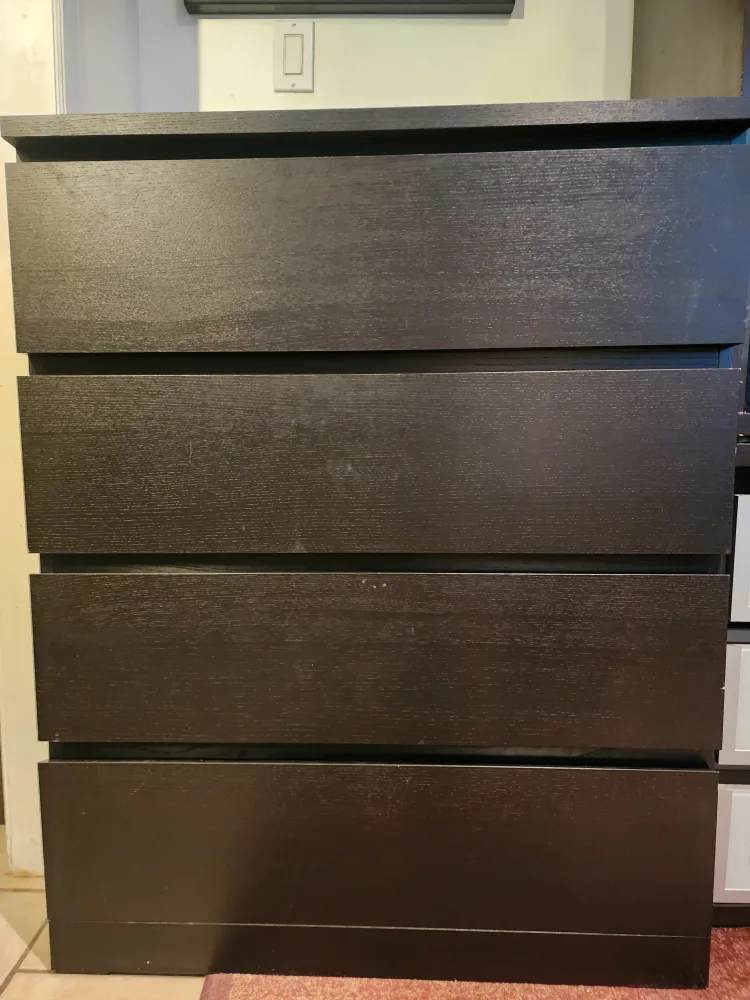 Ikea Black Four-Drawer Chest thumbnail