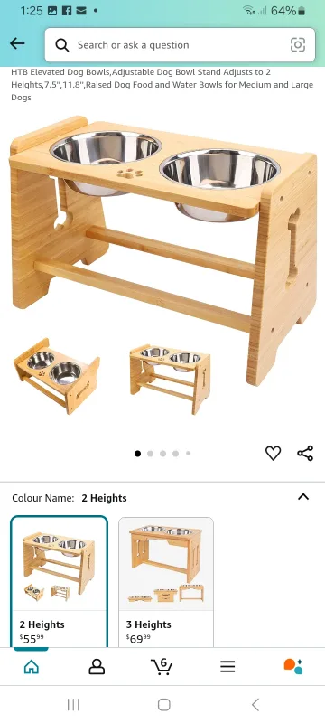 NEW!   2 Dog Bowls with Raised Stand image indicator(6)