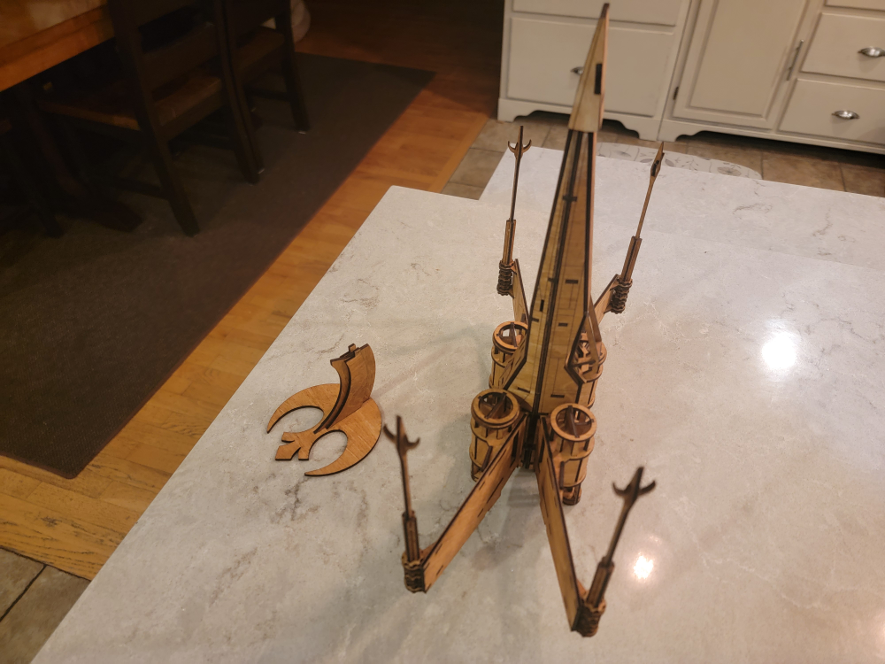 Lasrt Cut X-Wing Starfighter Wooden Model - photo 5