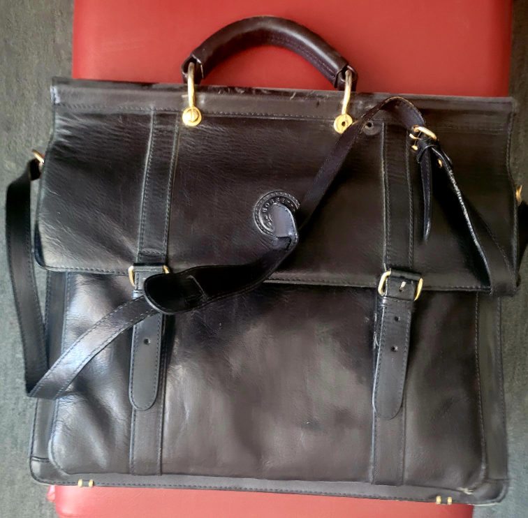 Vintage Leather Portfolio Briefcase